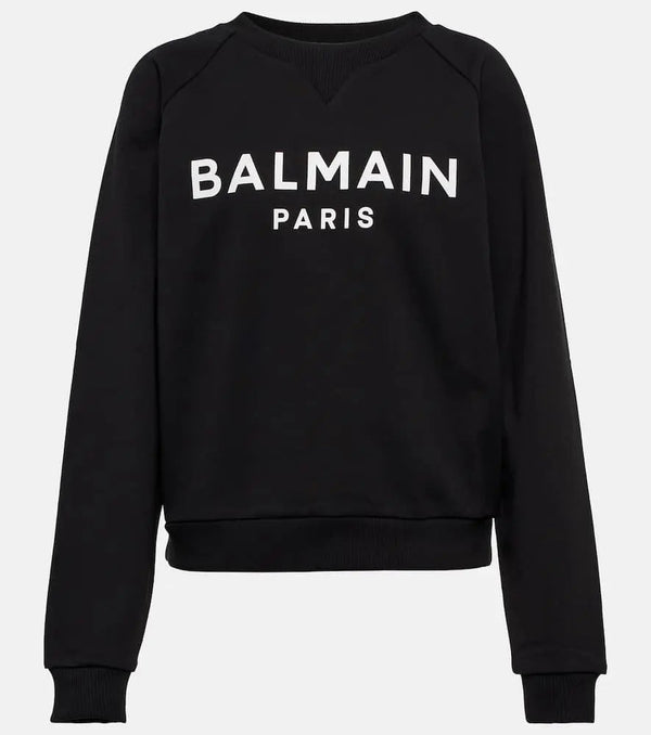 Balmain Logo cotton jersey sweatshirt