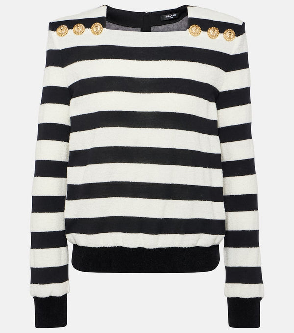 Balmain Striped jersey top