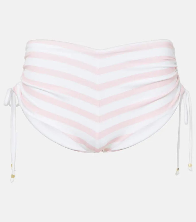 Bananhot Stefani striped ruched shorts