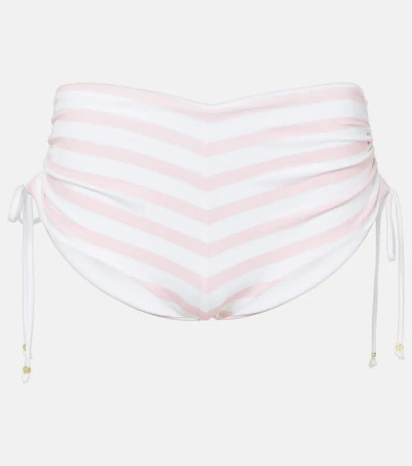 Bananhot Stefani striped ruched shorts