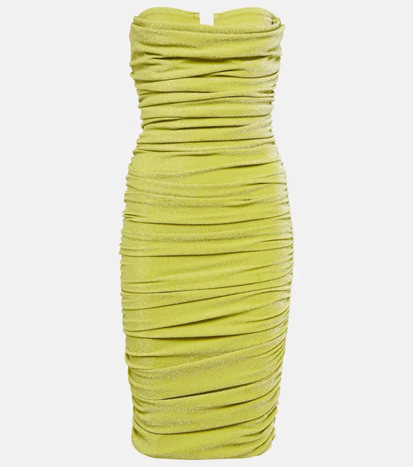 Bananhot Strapless ruched midi dress | LYBSTORE