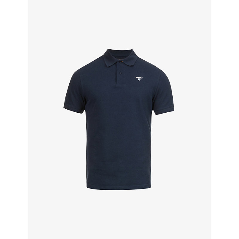 Mens Barbour Crest-embroidered regular-fit cotton-piqué polo shirt