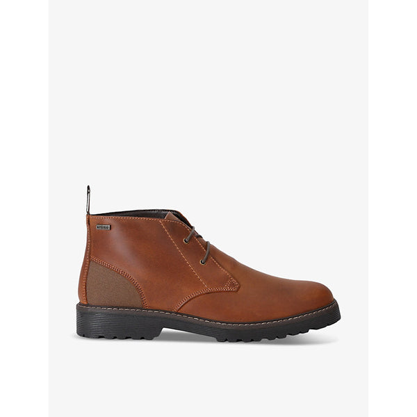 Barbour Maxwell lace-up flat leather chukka boots | LYBSTORE