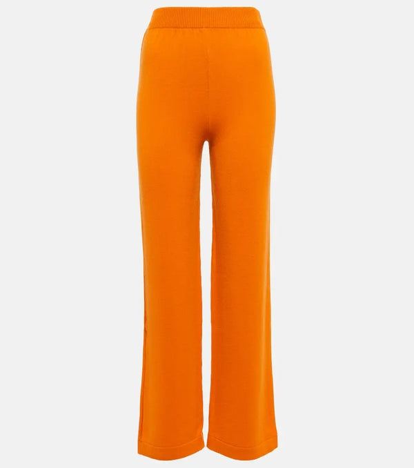 Barrie High-rise wide-leg cashmere pants | LYBSTORE