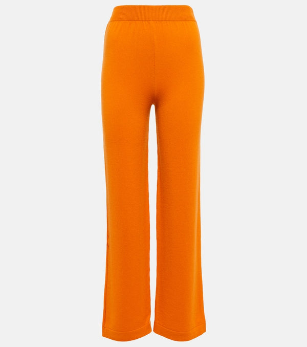 Barrie High-rise wide-leg cashmere pants