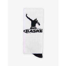 Mens Basketcase Brand-pattern cotton crew socks