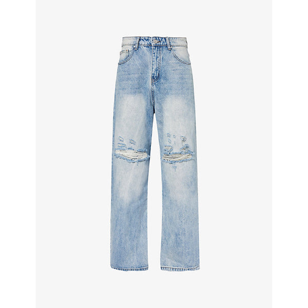  Basketcase Lax busted-knee relaxed-fit denim jeans