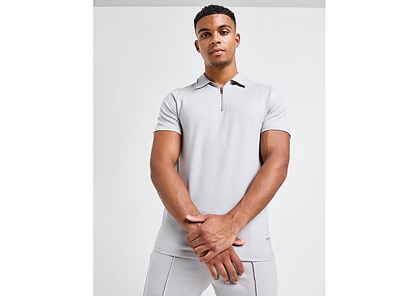 Belier Zipped Polo Shirt Grey