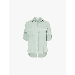 Womens Bella Dahl Split-back patch-pockets woven shirt