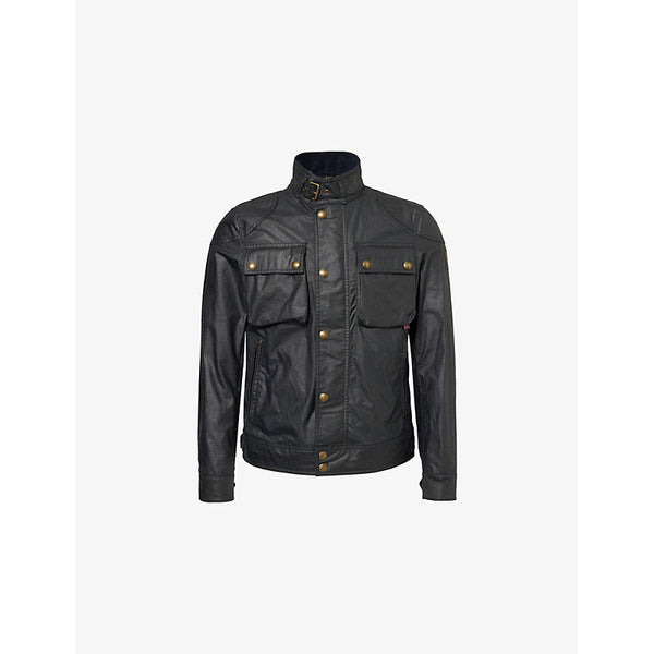 Belstaff Racemaster Funnel-Neck Regular-Fit Waxed Cotton Jacket