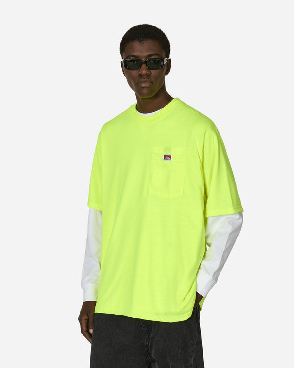 Ben Davis Heavy Duty Classic Label Pocket T-Shirt Hi Vis Green