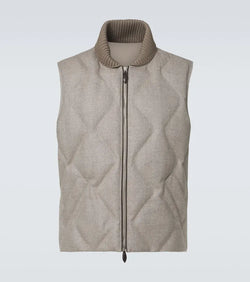 Berluti Herringbone wool puffer vest