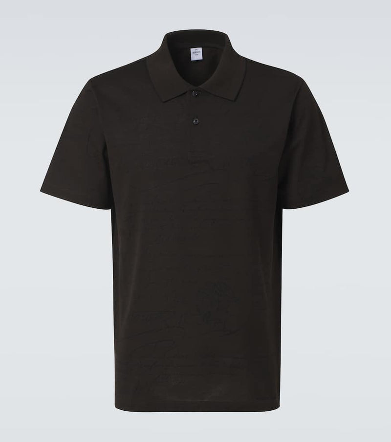 Berluti Scritto cotton piqué polo shirt