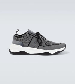 Berluti Shadow knitted and leather sneakers