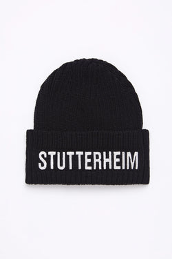 Stutterheim Big L Beanie Black