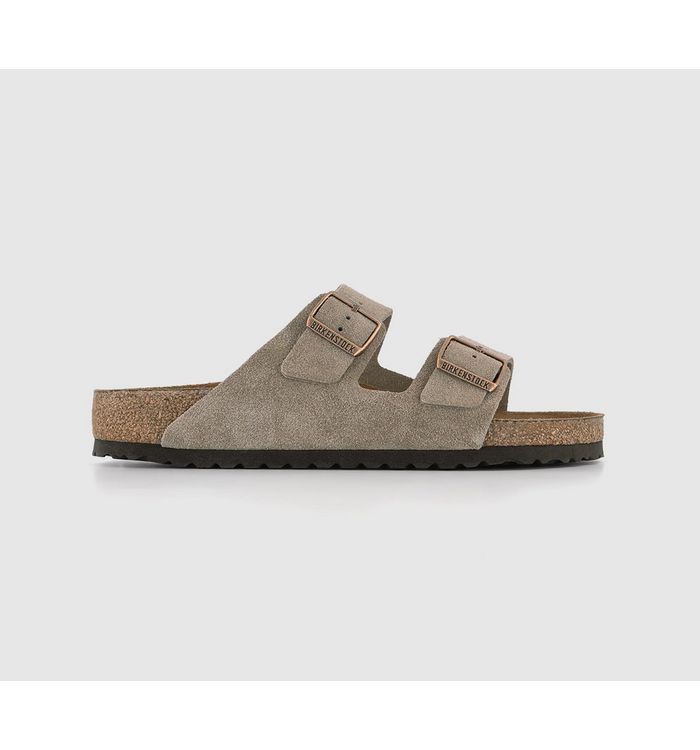 Birkenstock Arizona Two Strap Sandals Taupe In Grey