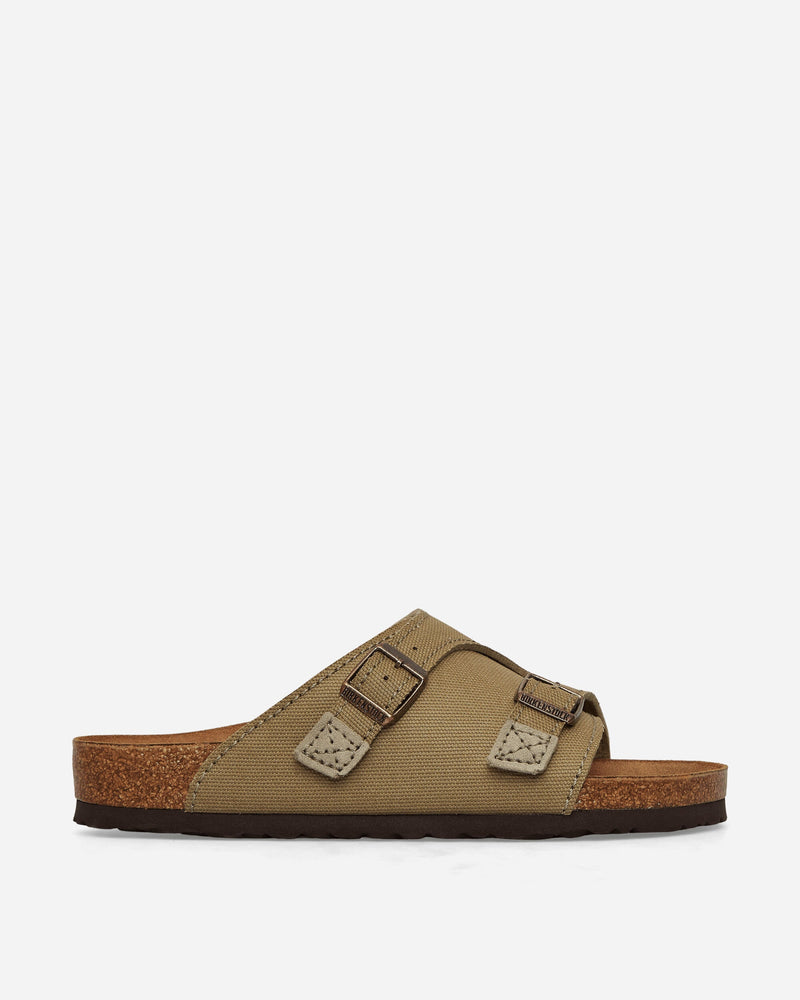 Birkenstock Zürich Suede Canvas Sandals Faded Khaki