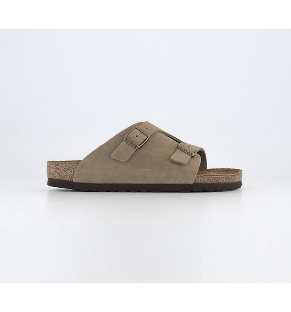 Birkenstock Girls Zurich Sandals Taupe Suede In Natural