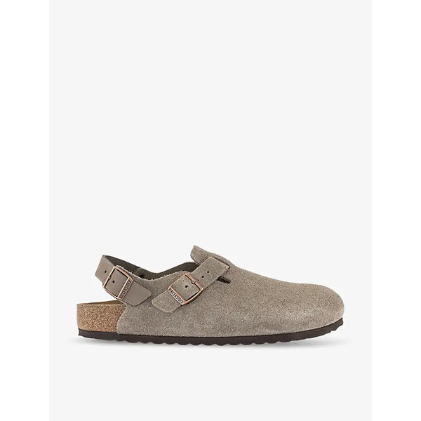 Birkenstock Tokio logo-embossed flat suede clogs