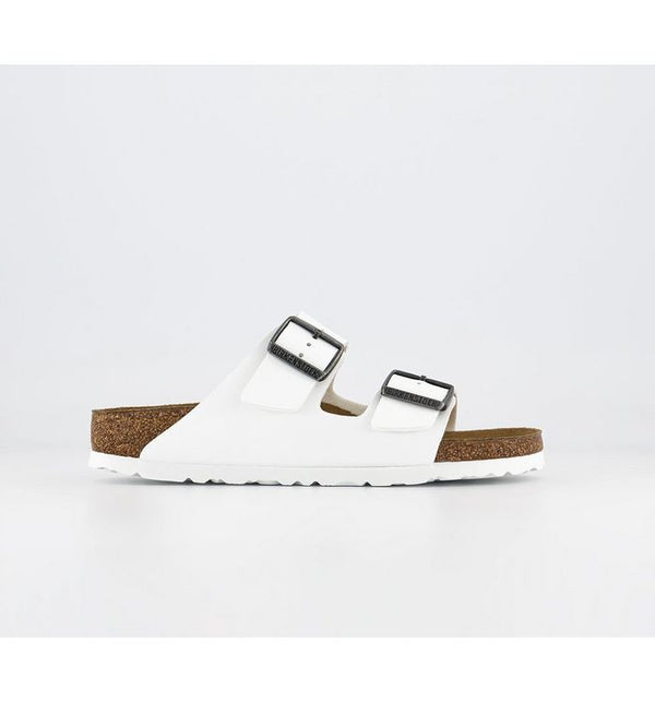 Birkenstock Womens Arizona Two Strap Sandals White Birko