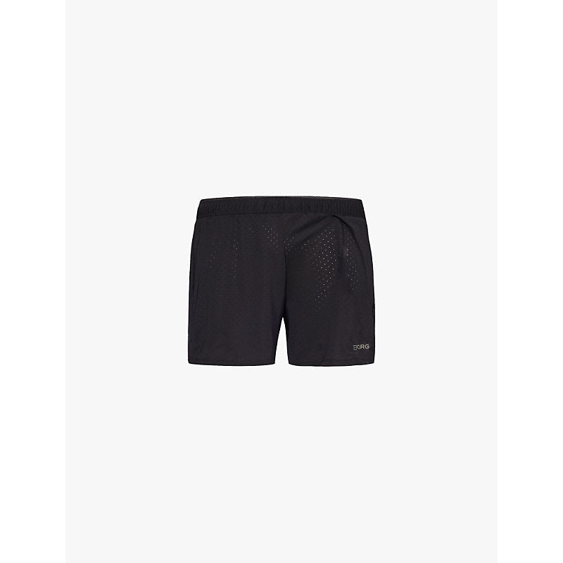 Mens Bjorn Borg Running perforated stretch-recycled polyester shorts