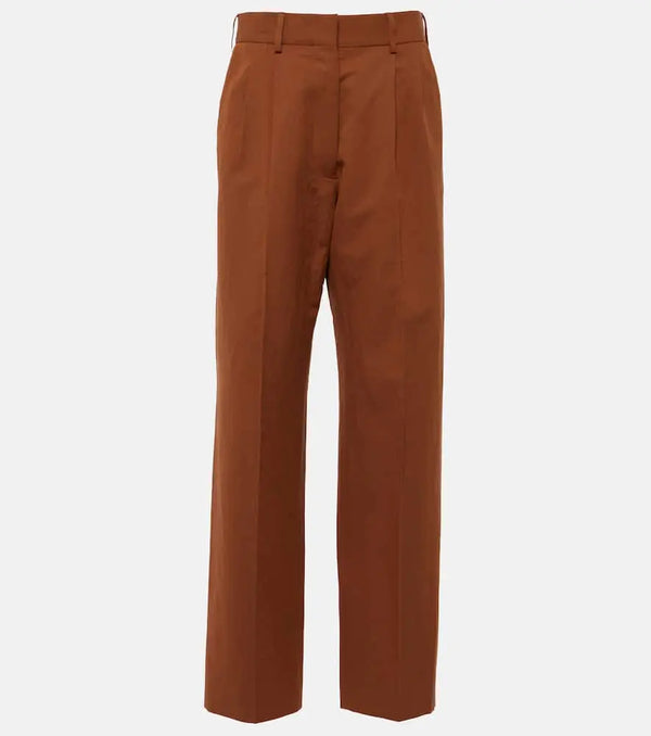 Blazé Milano Fox cotton and linen wide-leg pants | LYBSTORE