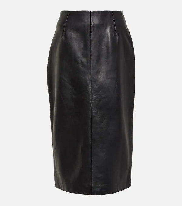 Blazé Milano Vegas Baby leather midi skirt | LYBSTORE