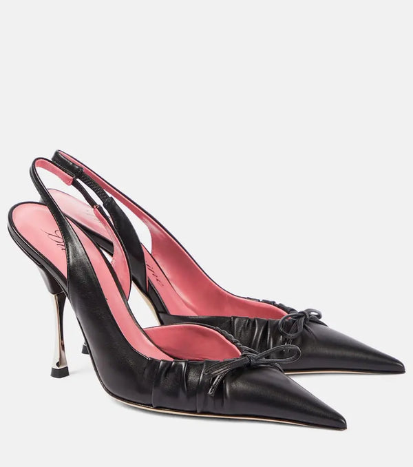 Blumarine Carla 105 leather slingback pumps | LYBSTORE