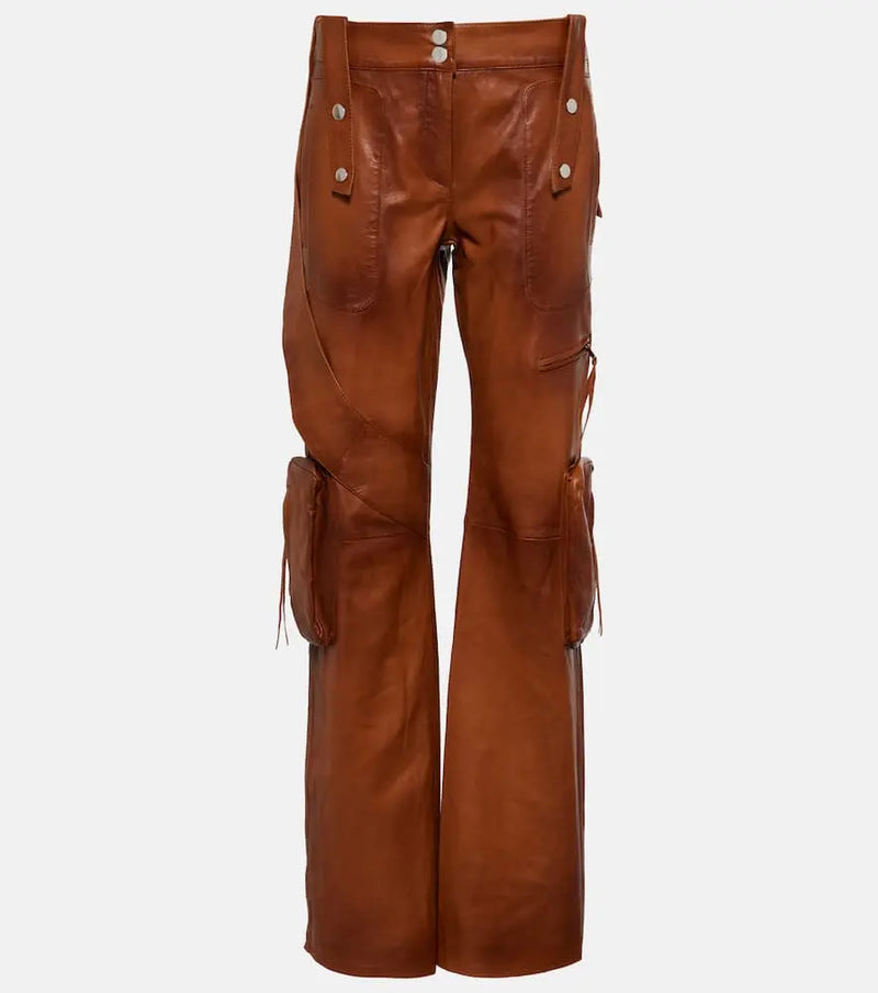 Blumarine Leather cargo pants | LYBSTORE