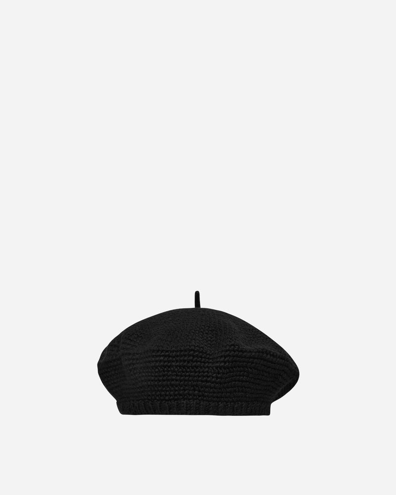 Bode Crochet Beret Black