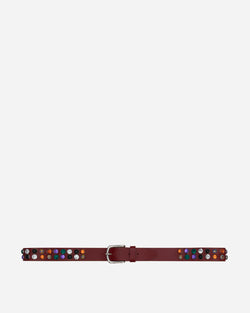 Bode Gem Stud Belt Red