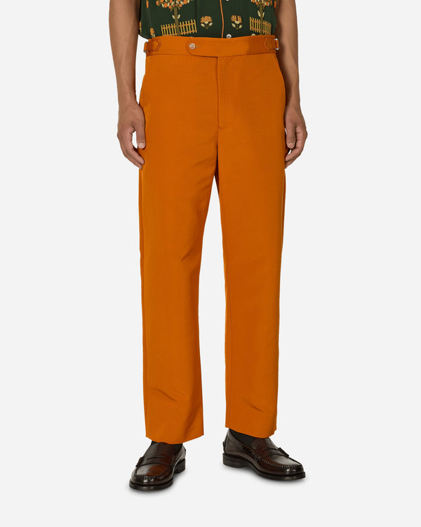 Bode Ginger Faille Trousers Orange