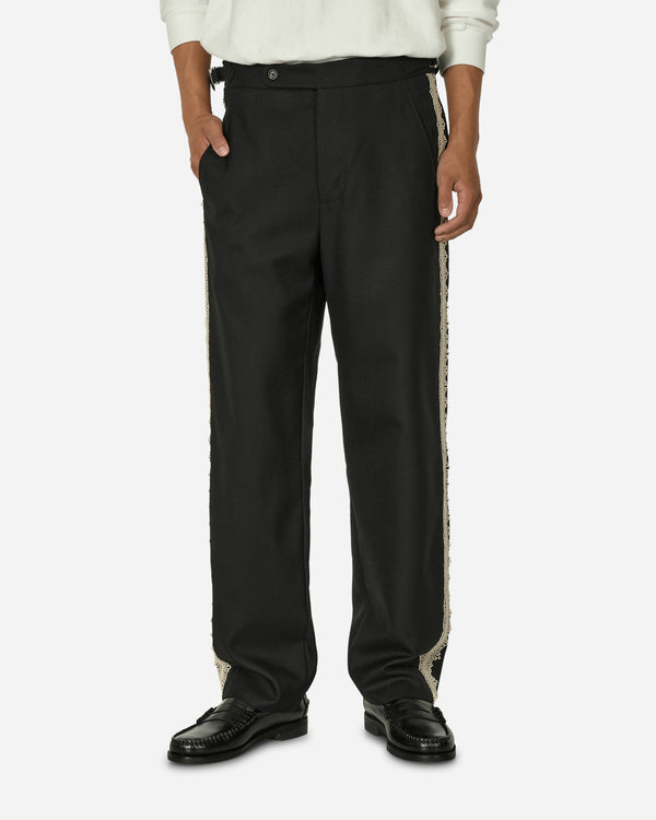 Bode Lacework Side Buckle Trousers Black