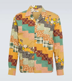 Bode Diagonal Square Patchwork shirt | LYBSTORE