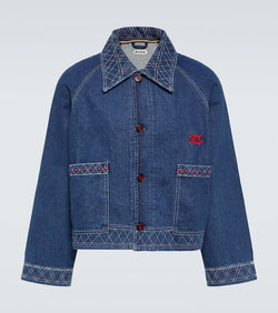 Bode Embroidered denim jacket