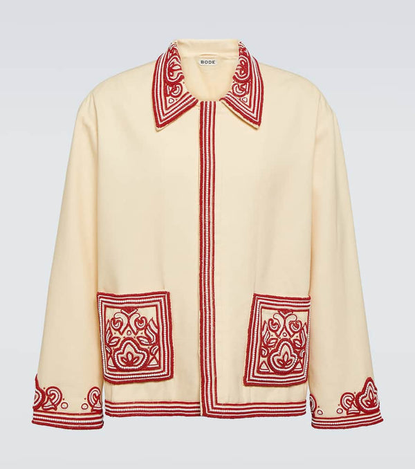 Bode Flora beaded cotton jacket