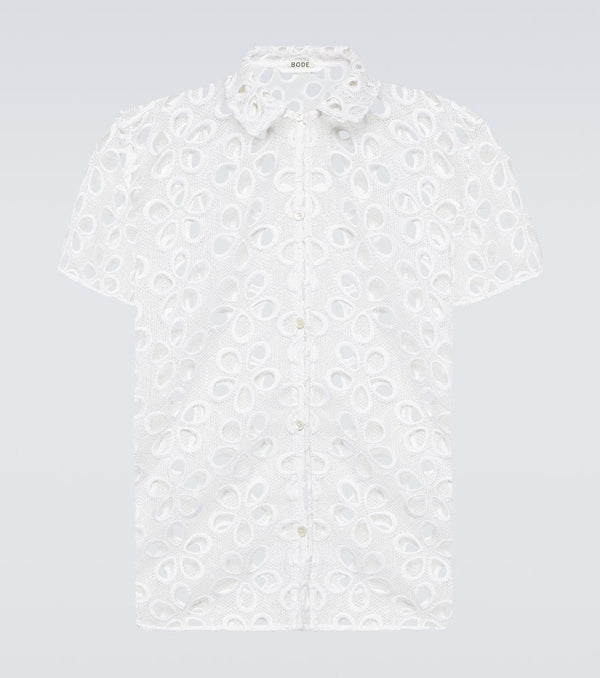 Bode Primrose floral lace shirt