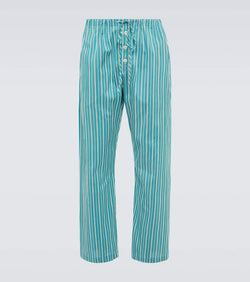 Bode Shore Stripe cotton-blend pajama pants | LYBSTORE