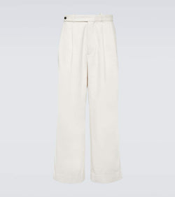 Bode Skunk Tail cotton wide-leg pants