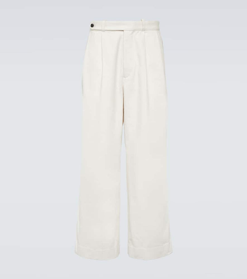 Bode Skunk Tail cotton wide-leg pants