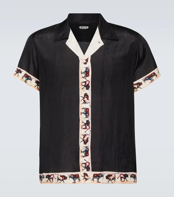 Bode Taureau printed silk shirt | LYBSTORE