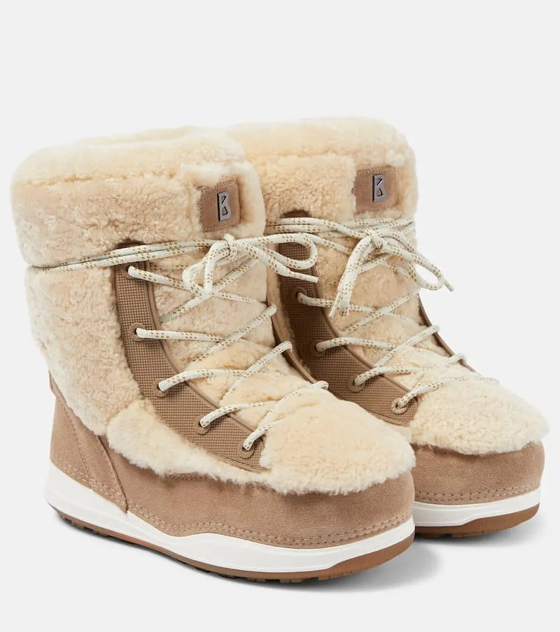 Bogner La Plagne shearling and suede ankle boots | LYBSTORE