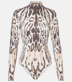 Bogner Viviane animal-print jersey bodysuit