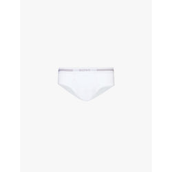 Boss Branded waistband cotton-jersey briefs