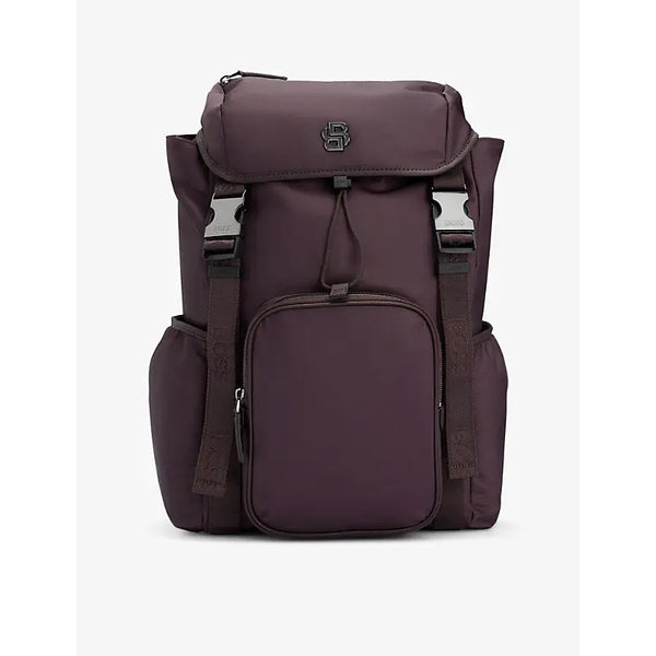 Boss Double B-monogram matte recycled-polyester backpack | Boss