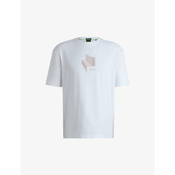 Boss Gloss-artwork relaxed-fit interlock cotton T-shirt