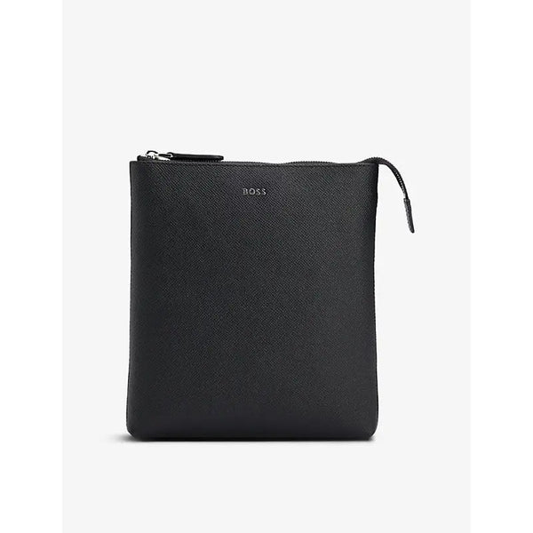 Boss Logo-badge structured leather bag | Boss