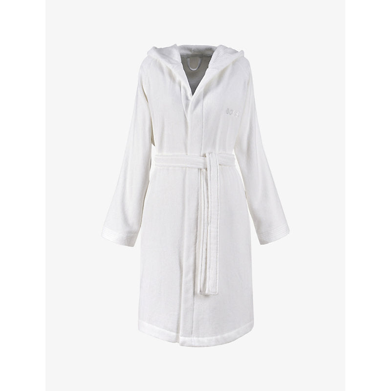 Boss Logo-embroidered cotton-terry kimono dressing gown