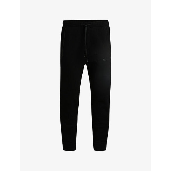 Boss Mirror-effect logo cotton-blend jogging bottoms | LYBSTORE