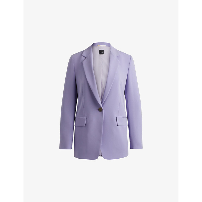 Boss Regular-fit single-breasted woven blazer